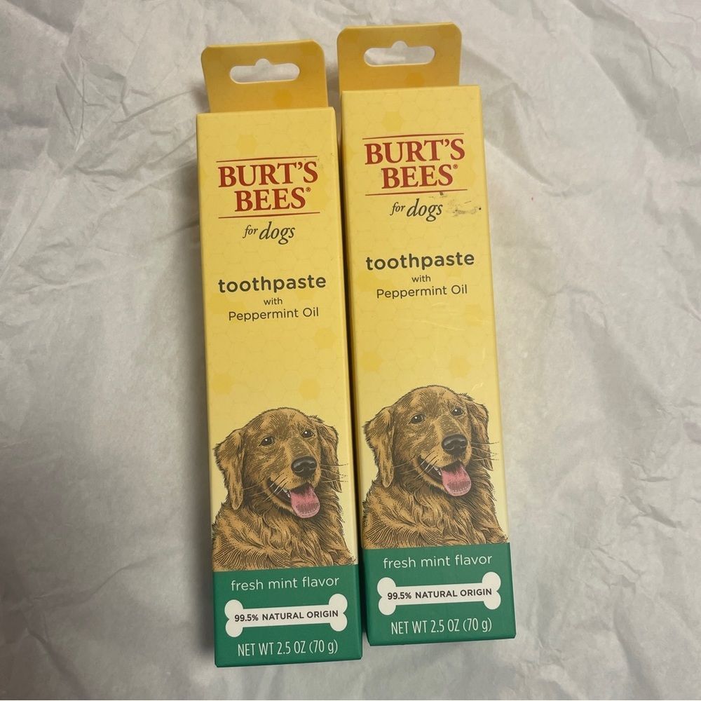 NWT! Burt Bee's Dog Toothpaste Set of 2